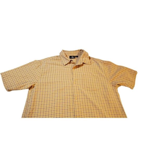 Hurley Shirt Mens XL Yellow Brown Plaid Button Up Casual Surf Surfer Skater - Picture 4 of 16